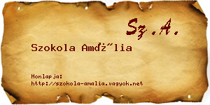 Szokola Amália névjegykártya